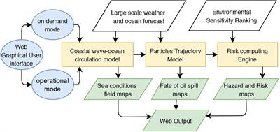 An Operational Numerical System for Oil Stranding Risk Assessment in a High-Density Vessel Traffic Area